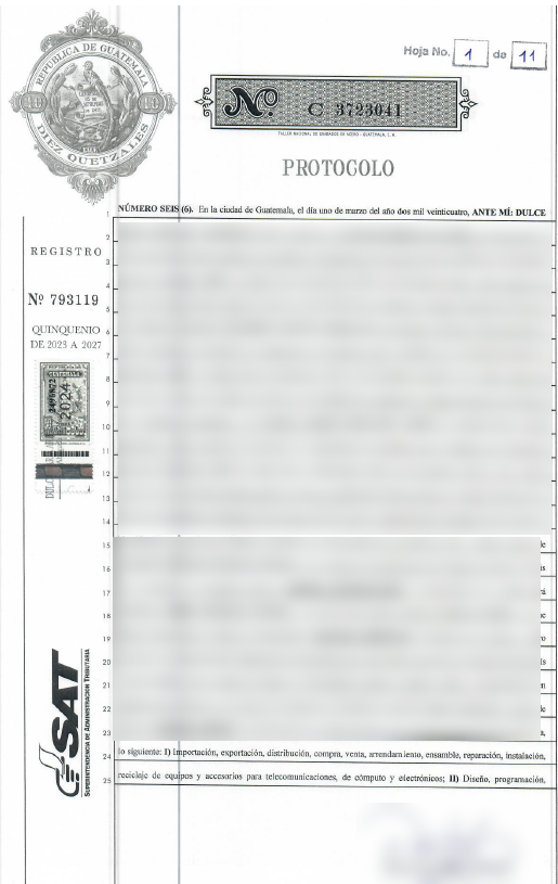 Muestra censurada de PDFs observados